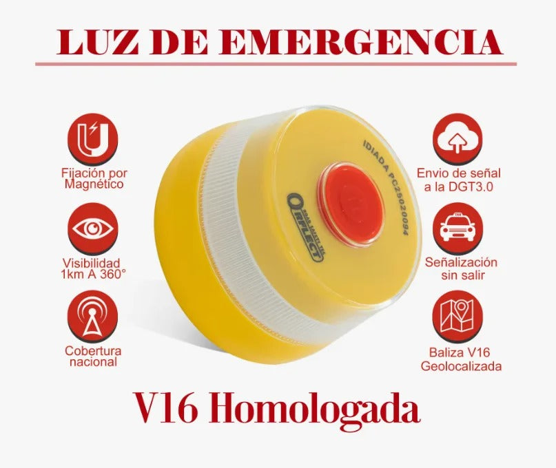 Baliza V16 Homologada con Geolocalización Custom Life